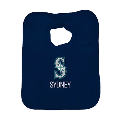 Infant Navy Seattle Mariners Personalized Bib