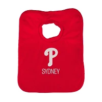 Infant Red Philadelphia Phillies Personalized Bib