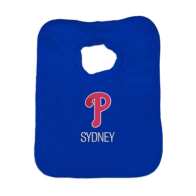 Infant Royal Philadelphia Phillies Personalized Bib