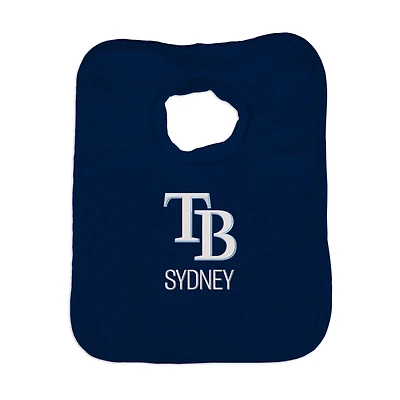 Infant Navy Tampa Bay Rays Personalized Bib
