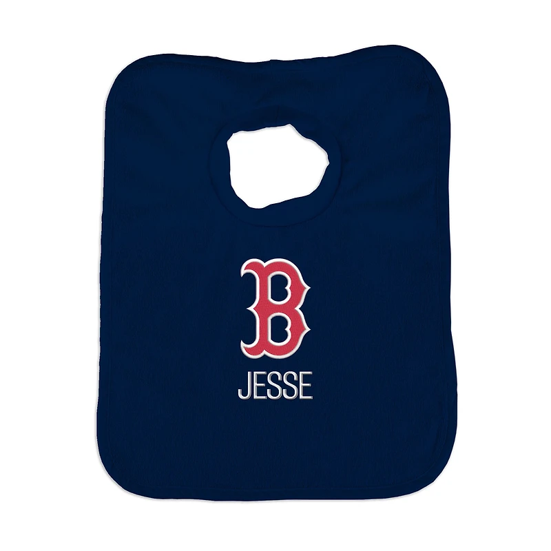 Infant Navy Boston Red Sox Personalized Bib