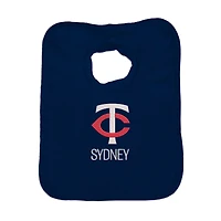 Infant Navy Minnesota Twins Personalized Bib