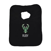 Infant Black Milwaukee Bucks Personalized Bib