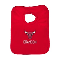 Infant Red Chicago Bulls Personalized Bib