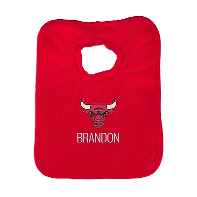 Infant Red Chicago Bulls Personalized Bib
