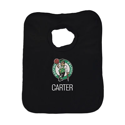 Infant Black Boston Celtics Personalized Bib