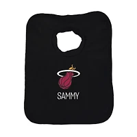 Infant Black Miami Heat Personalized Bib