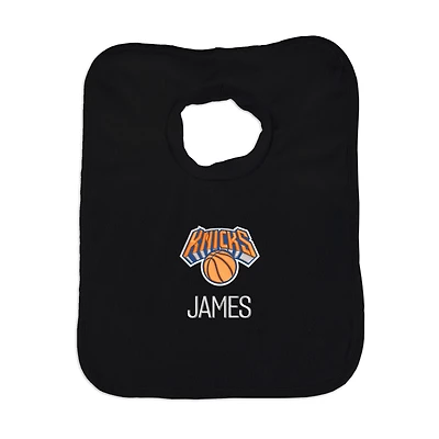 Infant Black New York Knicks Personalized Bib