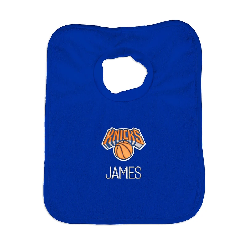 Infant Royal New York Knicks Personalized Bib