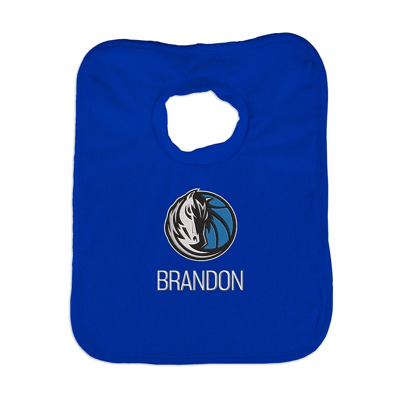 Infant Royal Dallas Mavericks Personalized Bib