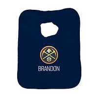 Infant Navy Denver Nuggets Personalized Bib