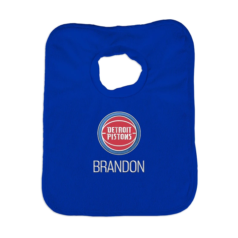 Infant Royal Detroit Pistons Personalized Bib