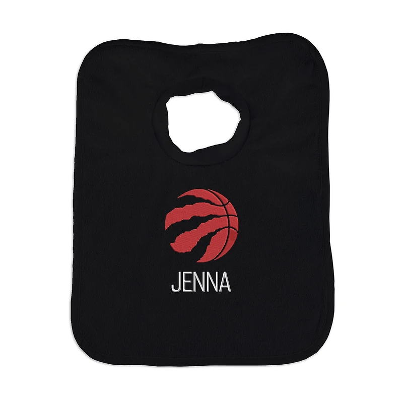 Infant Black Toronto Raptors Personalized Bib