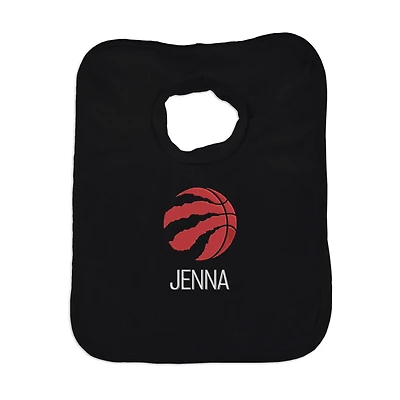 Infant Black Toronto Raptors Personalized Bib
