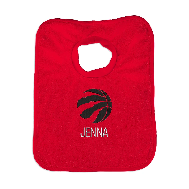 Infant Red Toronto Raptors Personalized Bib