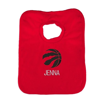 Infant Red Toronto Raptors Personalized Bib