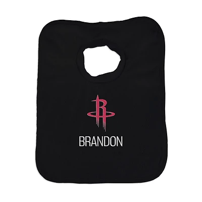 Infant Black Houston Rockets Personalized Bib