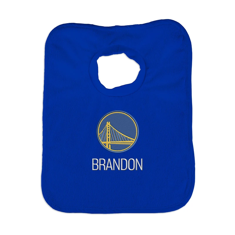 Infant Royal Golden State Warriors Personalized Bib