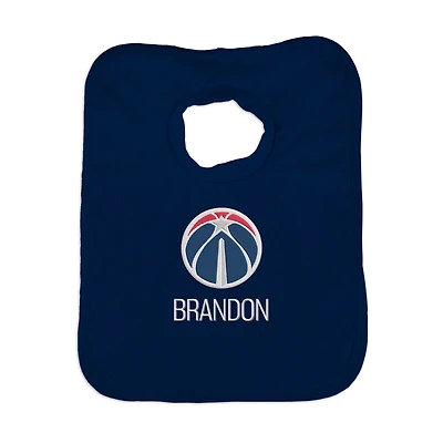 Infant Navy Washington Wizards Personalized Bib