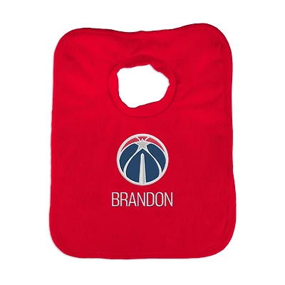 Infant Red Washington Wizards Personalized Bib