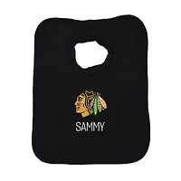 Infant Black Chicago Blackhawks Personalized Bib