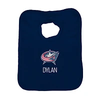 Infant Navy Columbus Blue Jackets Personalized Bib