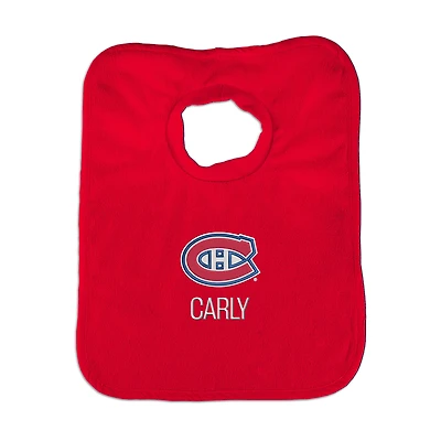 Infant Red Montreal Canadiens Personalized Bib