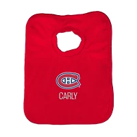 Infant Red Montreal Canadiens Personalized Bib