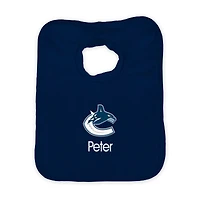 Infant Navy Vancouver Canucks Personalized Bib