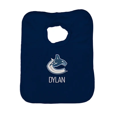 Infant Navy Vancouver Canucks Personalized Bib