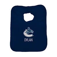 Infant Navy Vancouver Canucks Personalized Bib