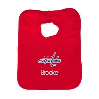 Infant Red Washington Capitals Personalized Bib