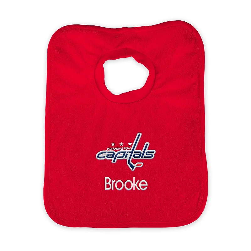 Infant Red Washington Capitals Personalized Bib