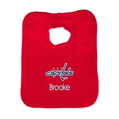 Infant Red Washington Capitals Personalized Bib