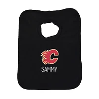 Infant Black Calgary Flames Personalized Bib