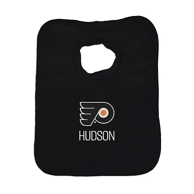 Infant Black Philadelphia Flyers Personalized Bib