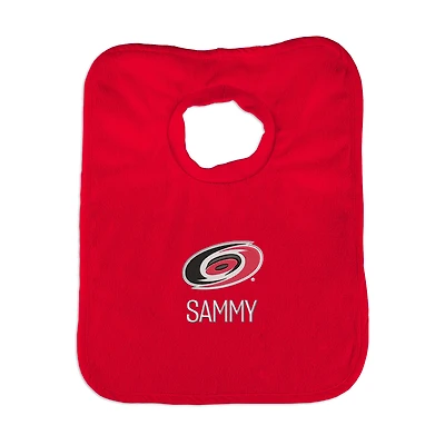 Infant Red Carolina Hurricanes Personalized Bib