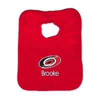 Infant Red Carolina Hurricanes Personalized Bib