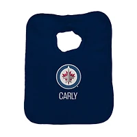 Infant Navy Winnipeg Jets Personalized Bib