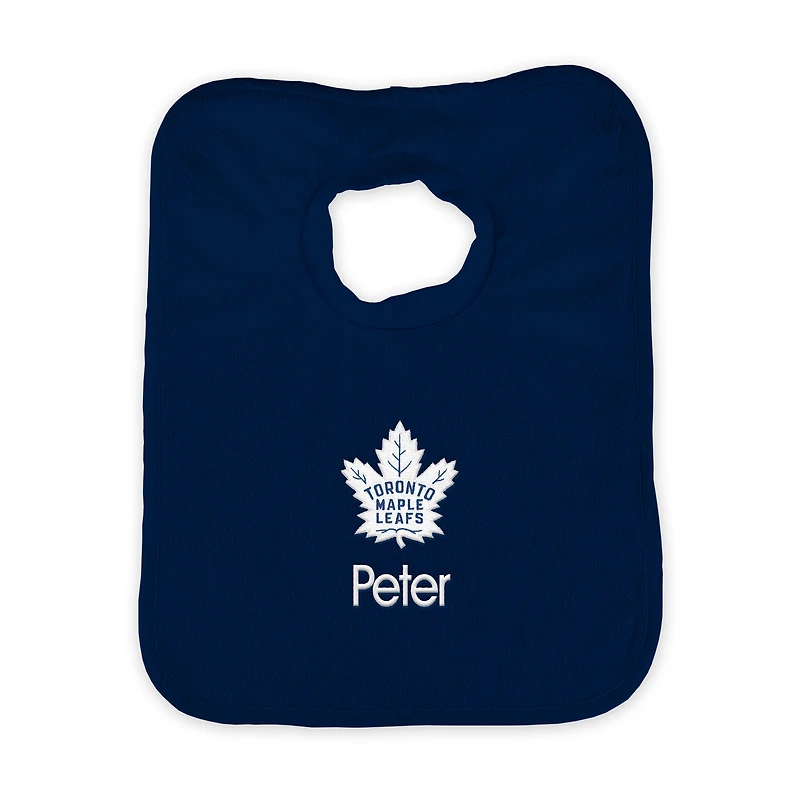 Infant Navy Toronto Maple Leafs Personalized Bib