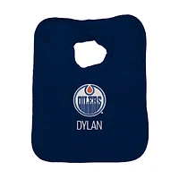 Infant Navy Edmonton Oilers Personalized Bib