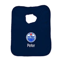 Infant Navy Edmonton Oilers Personalized Bib