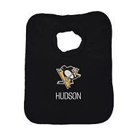 Infant Black Pittsburgh Penguins Personalized Bib