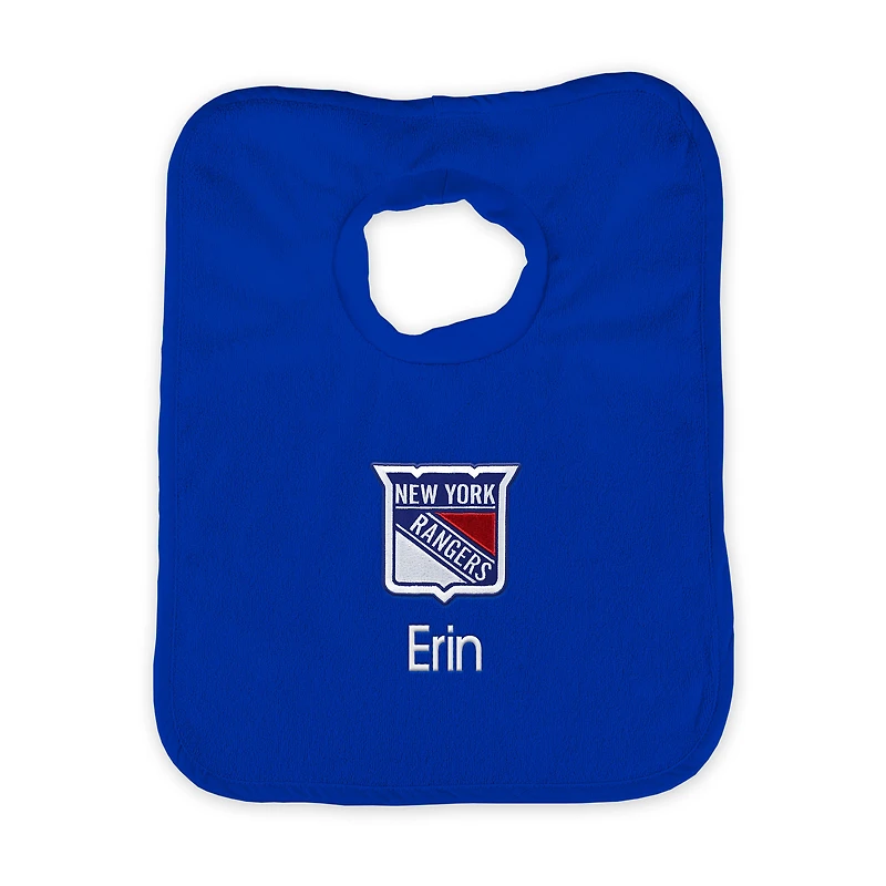 Infant Royal New York Rangers Personalized Bib