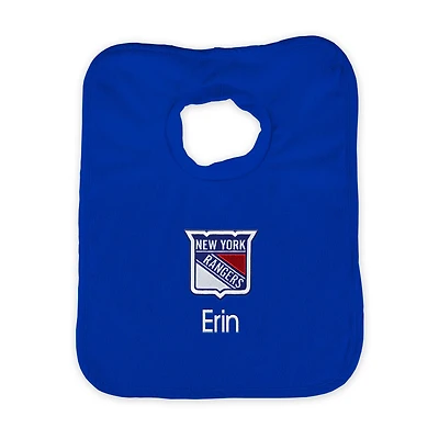 Infant Royal New York Rangers Personalized Bib