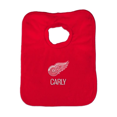 Infant Red Detroit Red Wings Personalized Bib