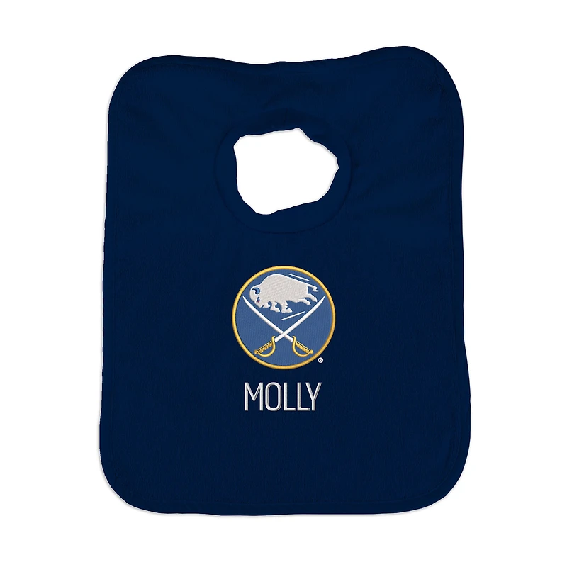 Infant Navy Buffalo Sabres Personalized Bib