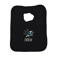 Infant Black San Jose Sharks Personalized Bib