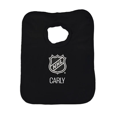 Infant Black NHL Personalized Bib