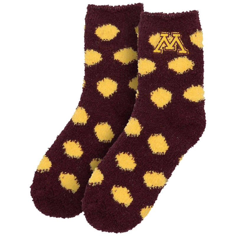 Women's ZooZatz Minnesota Golden Gophers Plush Dot Socks